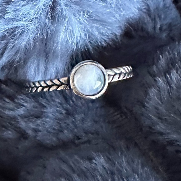 Sterling Silver Dainty Labradorite Ring - Picture 6 of 12